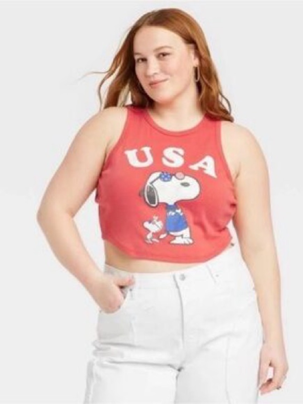 Peanuts | Snoopy 'USA" Red, White and Blue Tank Top | Size Extra Extra Large